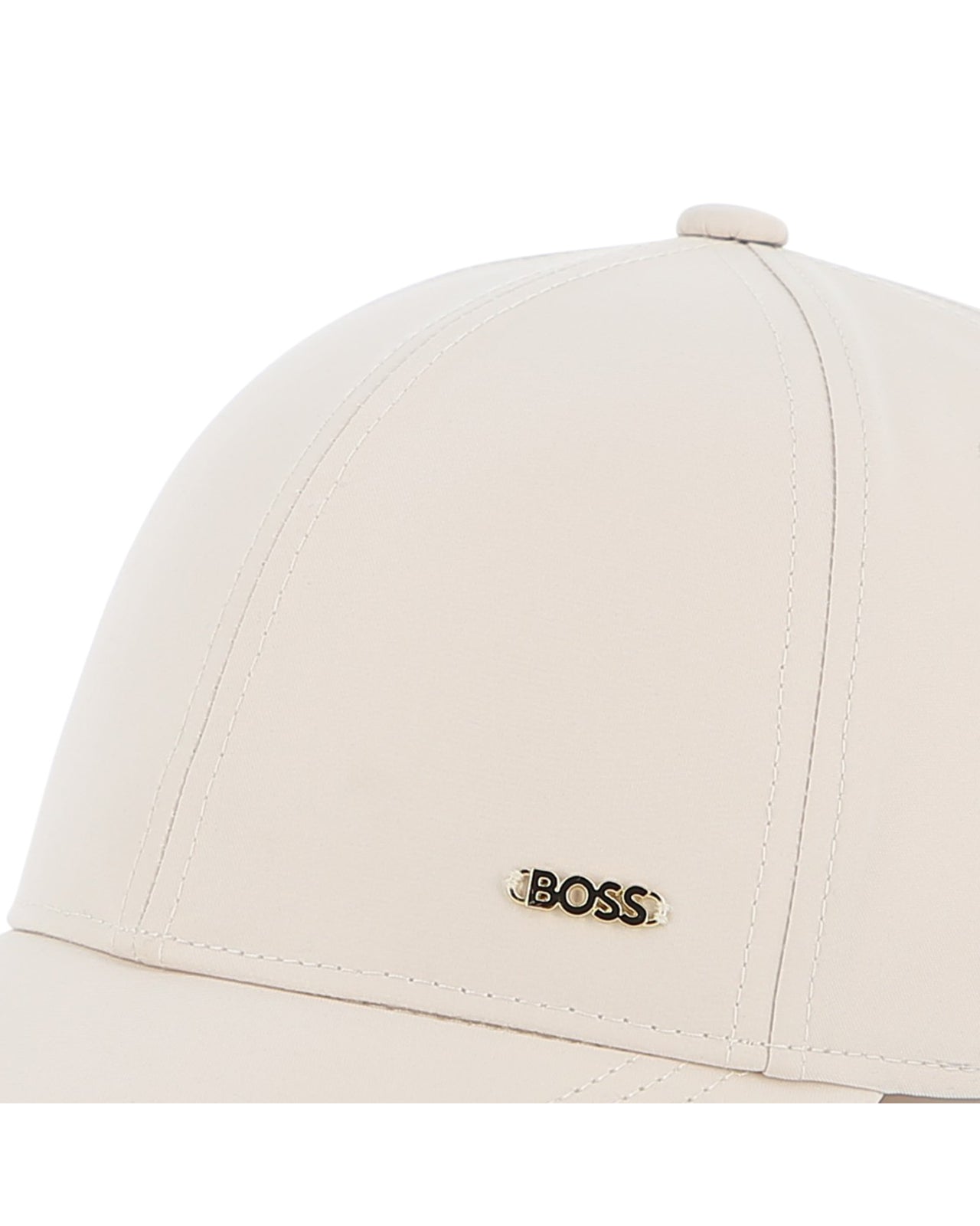 BOSS Gorra blanca para niño y teen unisex logo plaquita oro