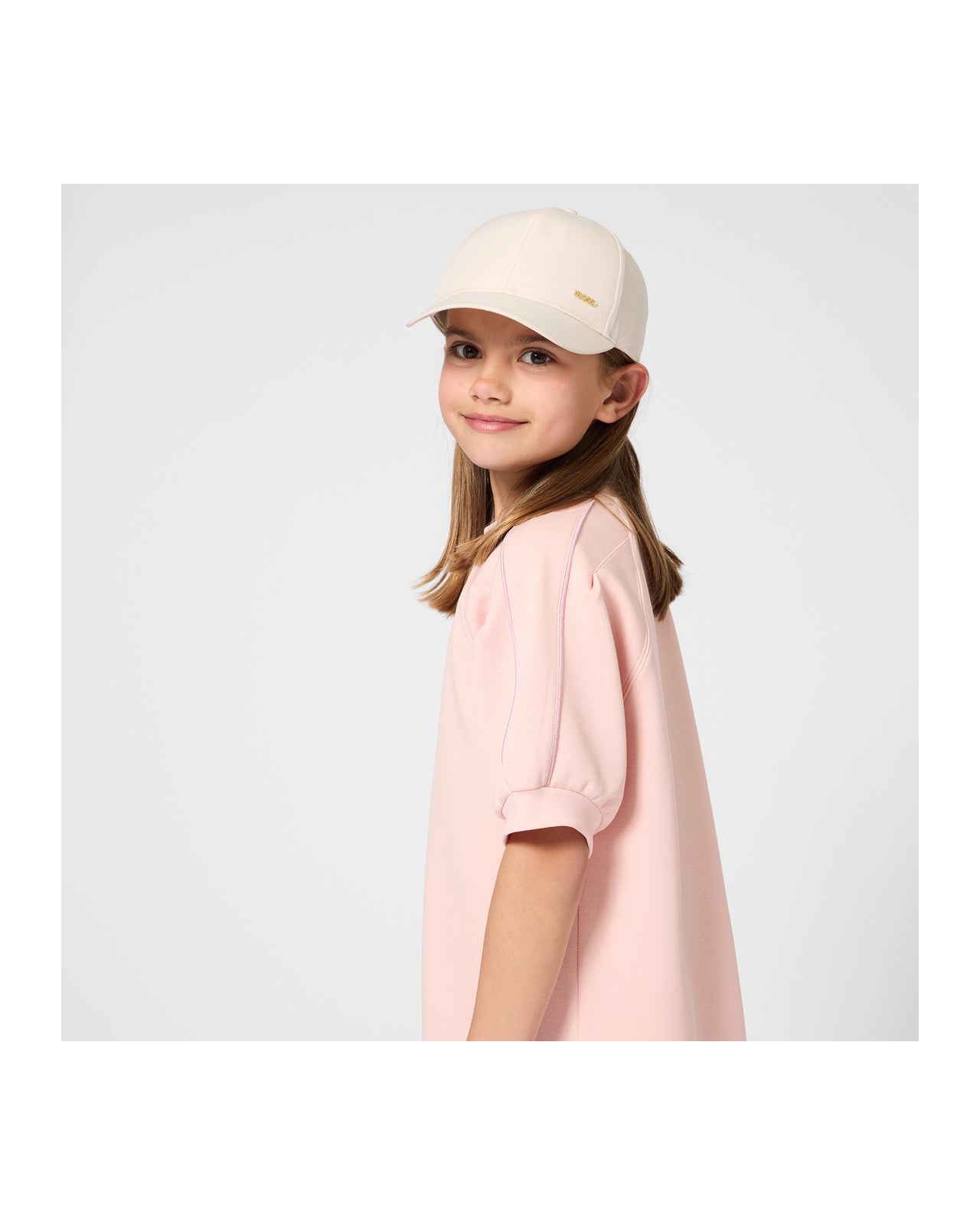 BOSS Gorra blanca para niño y teen unisex logo plaquita oro