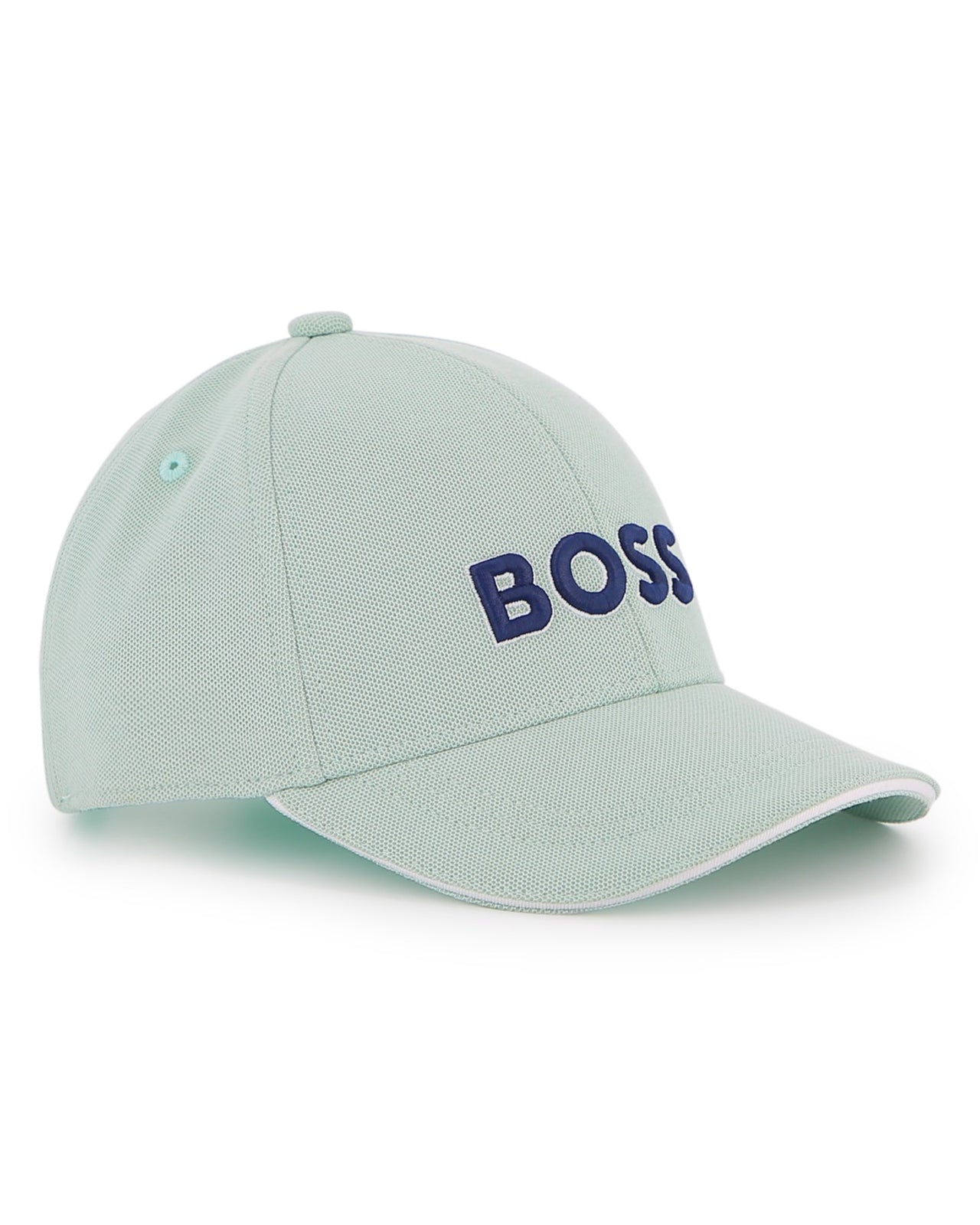 BOSS Gorra color green bay para niño y teen logo bordado en azul