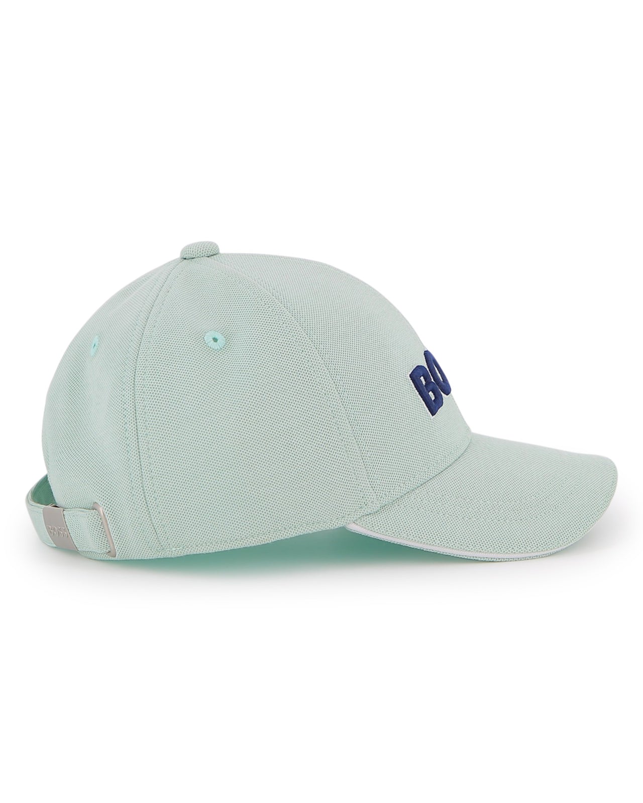 BOSS Gorra color green bay para niño y teen logo bordado en azul