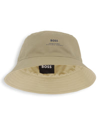 Thumbnail for BOSS Gorro para bebe reversible cookie y beige por el otro lado
