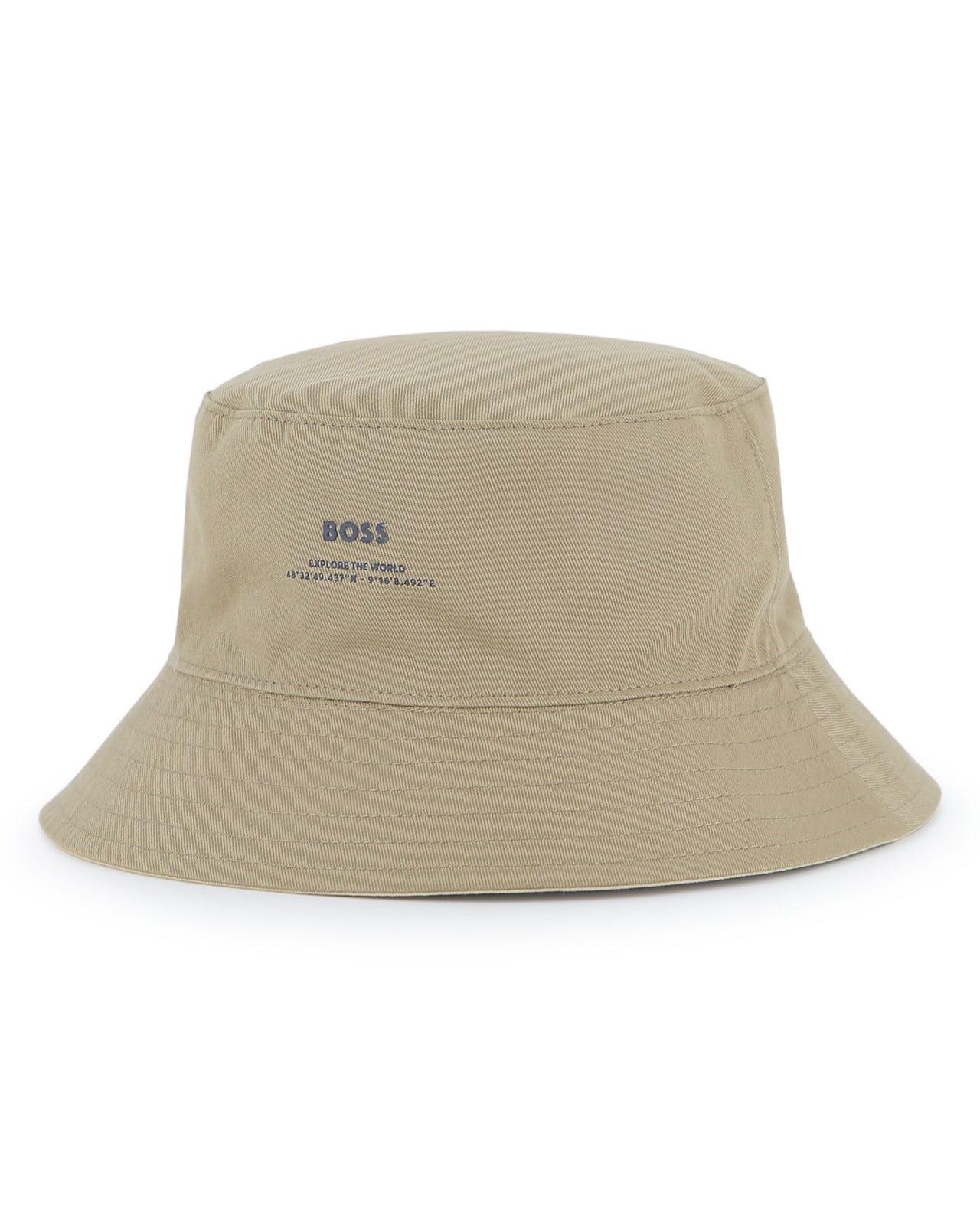 BOSS Gorro para bebe reversible cookie y beige por el otro lado