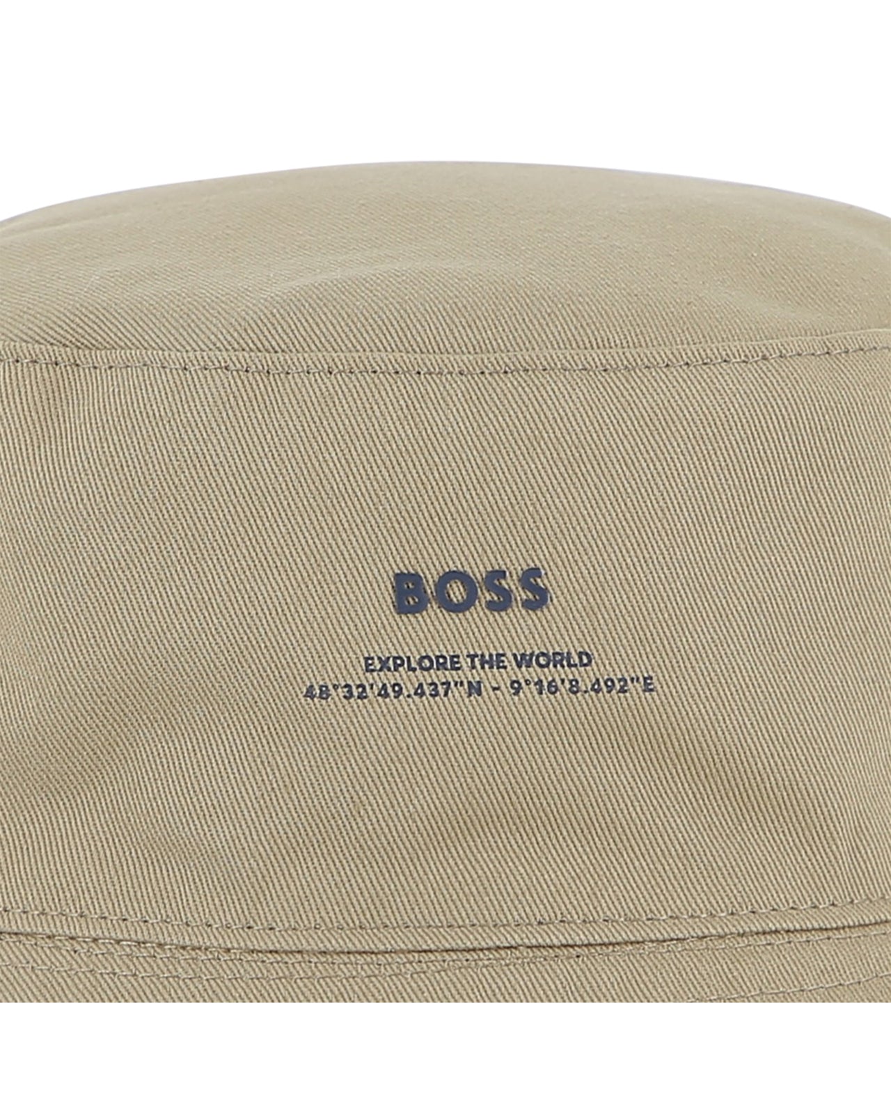 BOSS Gorro para bebe reversible cookie y beige por el otro lado