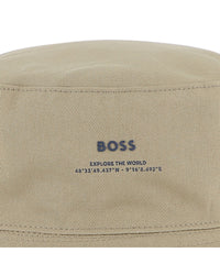 Thumbnail for BOSS Gorro para bebe reversible cookie y beige por el otro lado