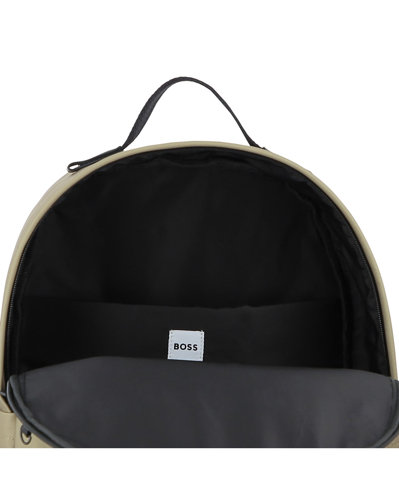 BOSS Backpack para niño y teen con bolsa tipo piel beige detalles en negro