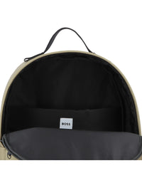 Thumbnail for BOSS Backpack para niño y teen con bolsa tipo piel beige detalles en negro