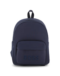 Thumbnail for BOSS backpack para niño y Teen color azul marino, bolsa frontal y laterales, luego al tono al frente
