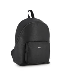 Thumbnail for BOSS backpack para niño y Teen color negro bolsa frontal all over print logo