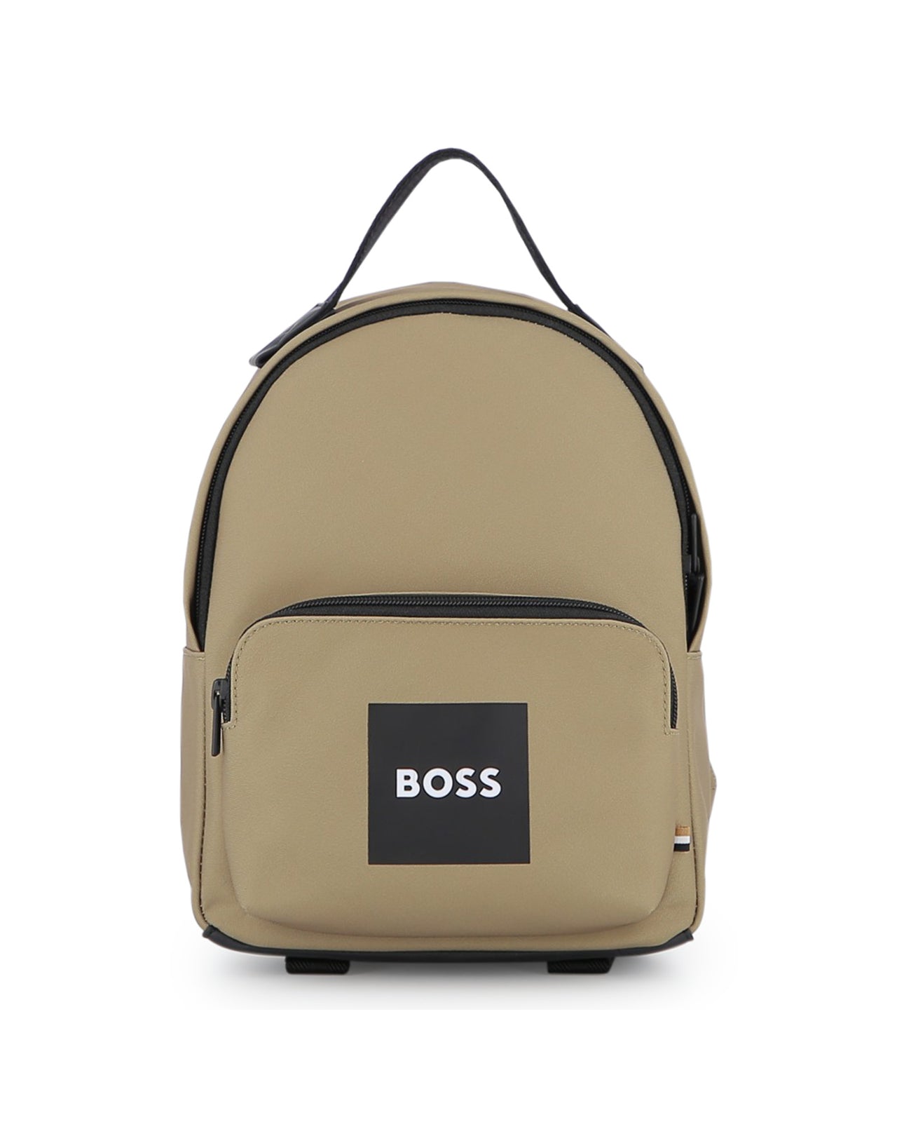 BOSS backpack para niño y Teen color beige con detalles negros bolsa frontal
