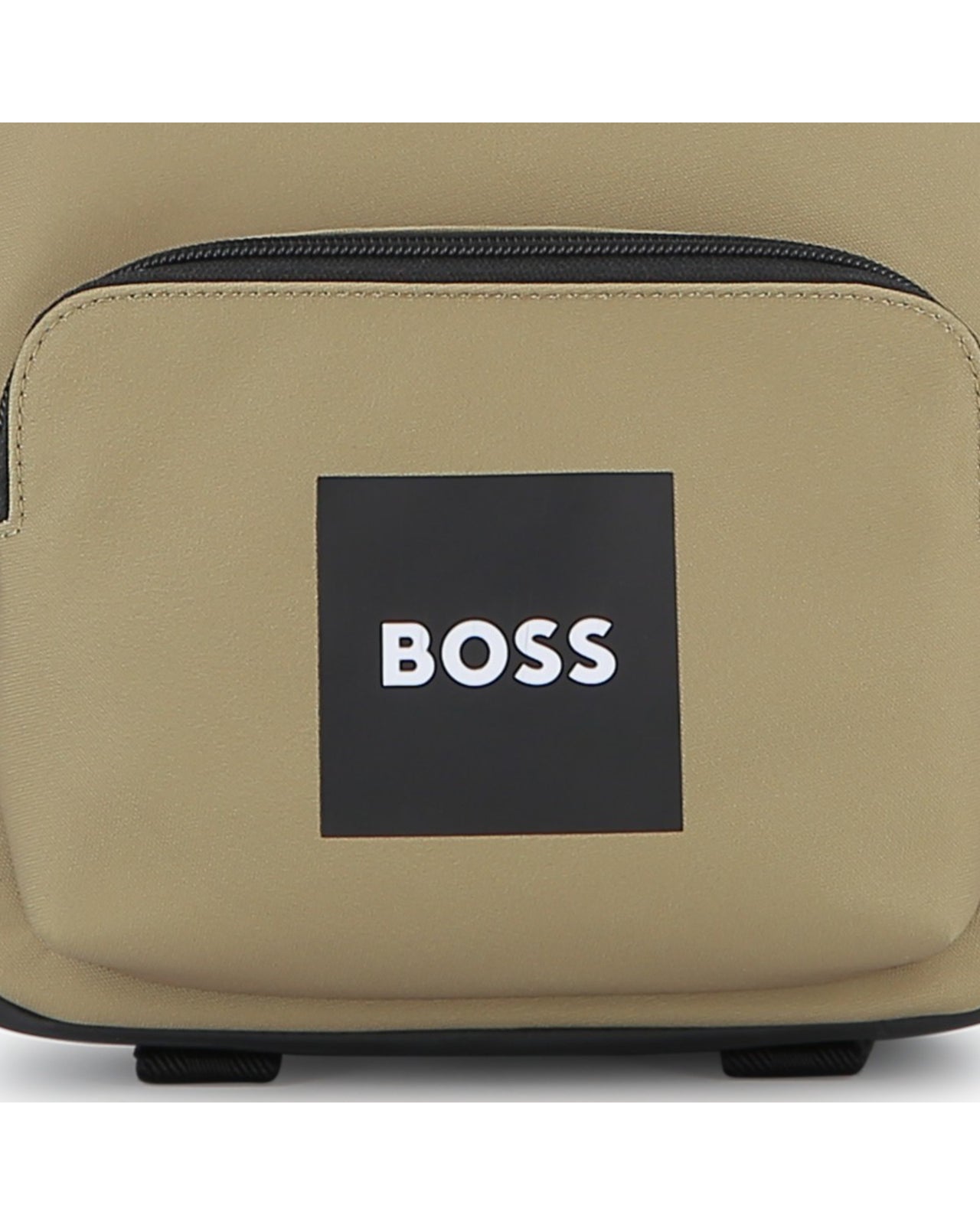 BOSS backpack para niño y Teen color beige con detalles negros bolsa frontal