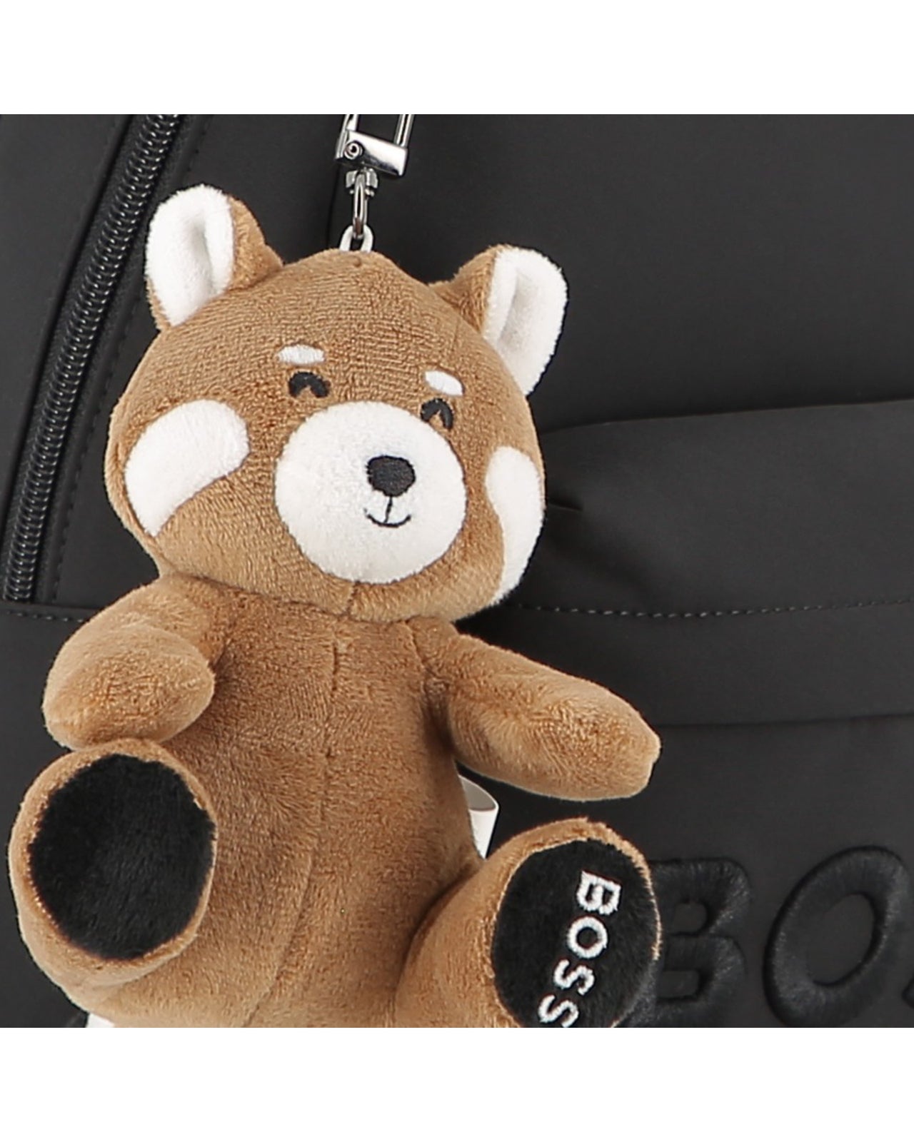 BOSS backpack para niño y Teen color negro con llavero de peluche