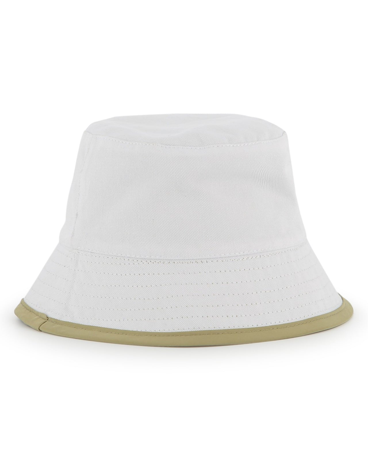 BOSS Gorro para bebe reversible abeige y balnco por el otro lado