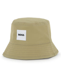 Thumbnail for BOSS Gorro para bebe reversible abeige y balnco por el otro lado