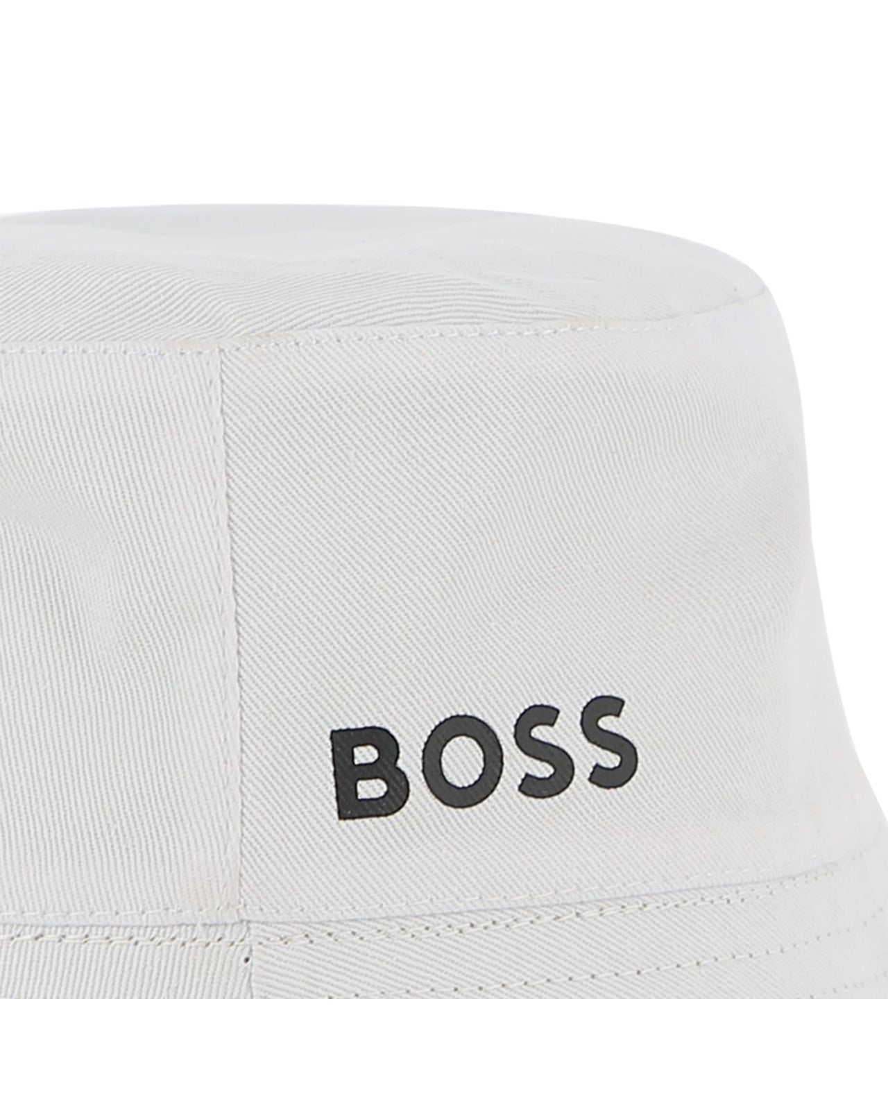 BOSS Gorro para bebe reversible abeige y balnco por el otro lado