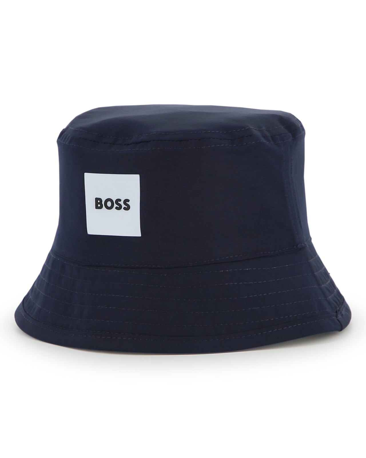 BOSS Gorro para bebe reversible azul claro y marino por el otro lado
