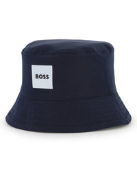 Thumbnail for BOSS Gorro para bebe reversible azul claro y marino por el otro lado