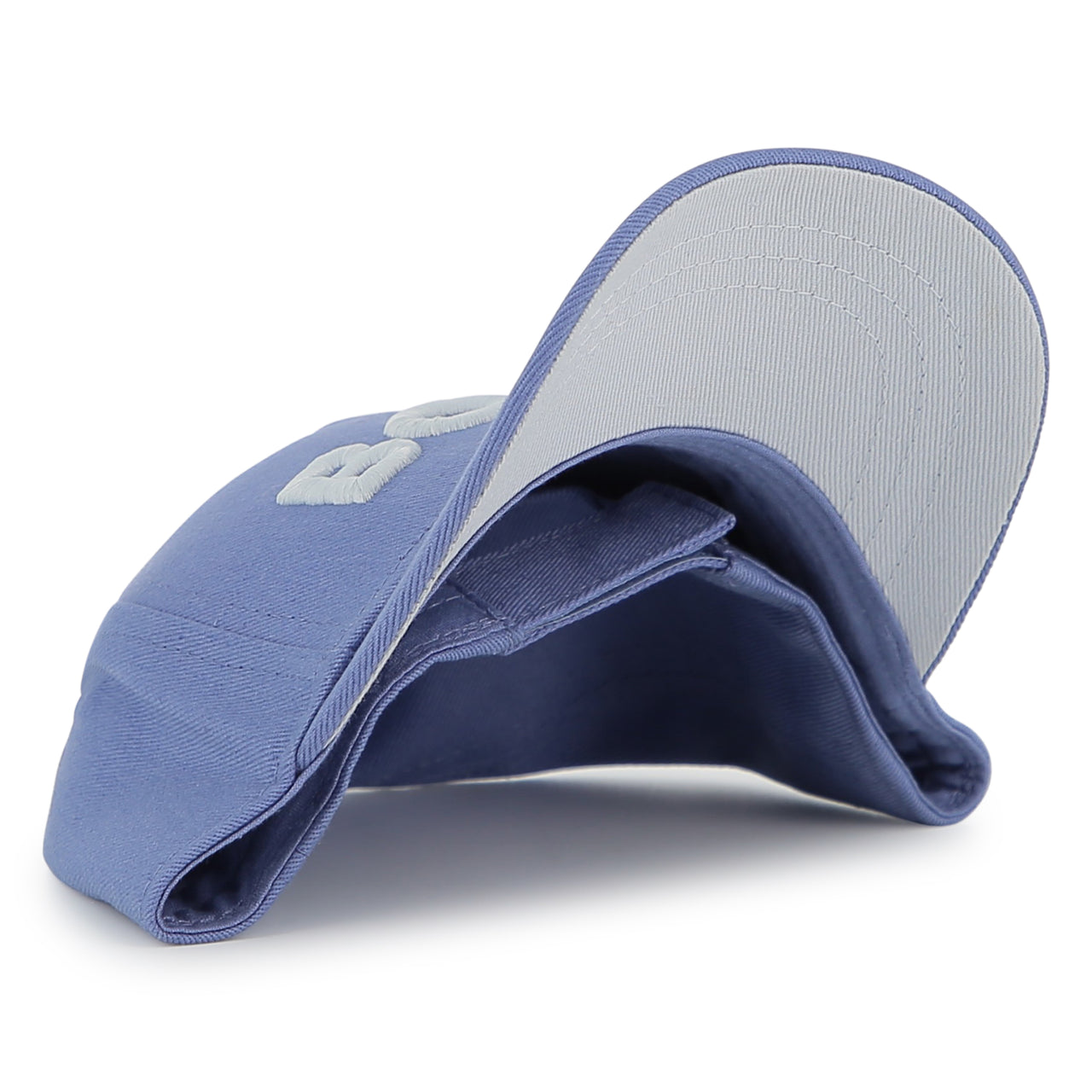 BOSS Gorra para bebe azul logo bordado en blanco