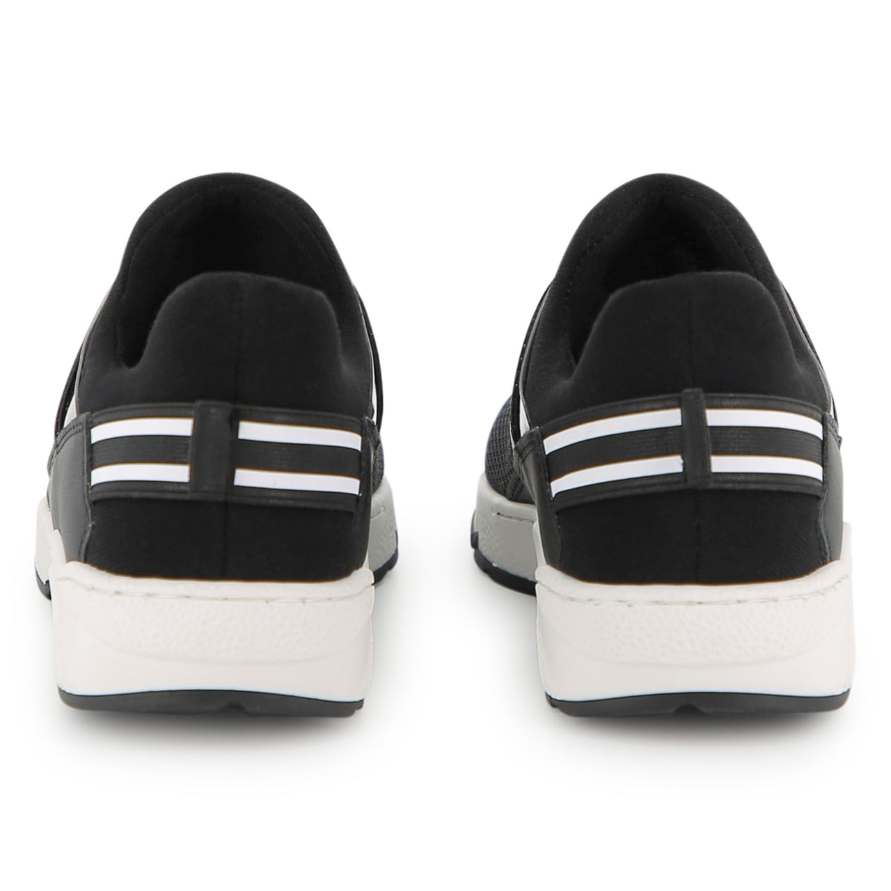 Boss tenis para niño y teen sin agujetas negros
