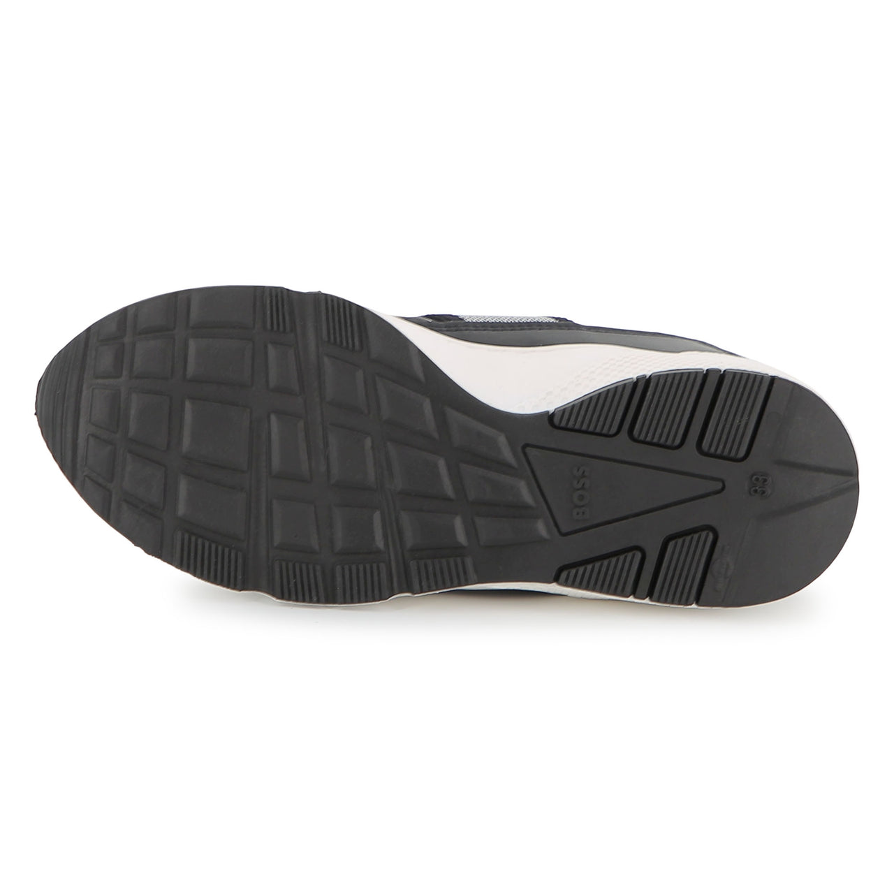 Boss tenis para niño y teen sin agujetas negros