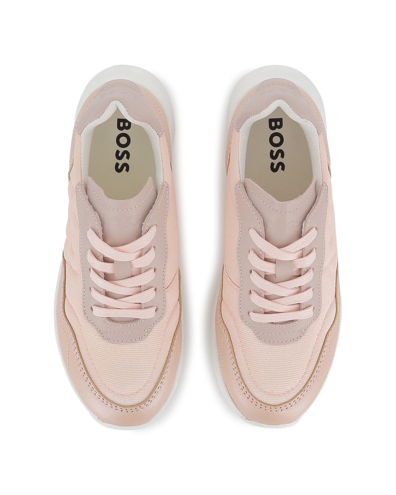 Boss tenis para niña y teen con agujetas rosas saten