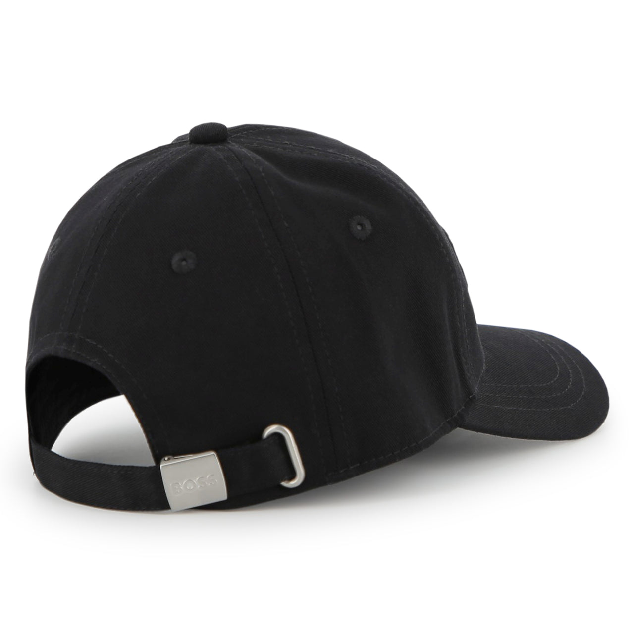 BOSS Gorra negra para niño y teen logo bordado al tono