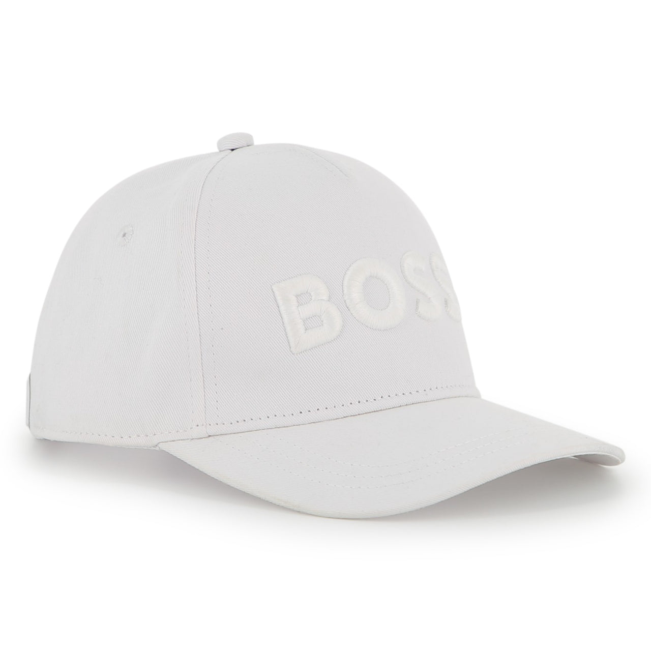 BOSS Gorra blanca para niño y teen logo bordado al tono