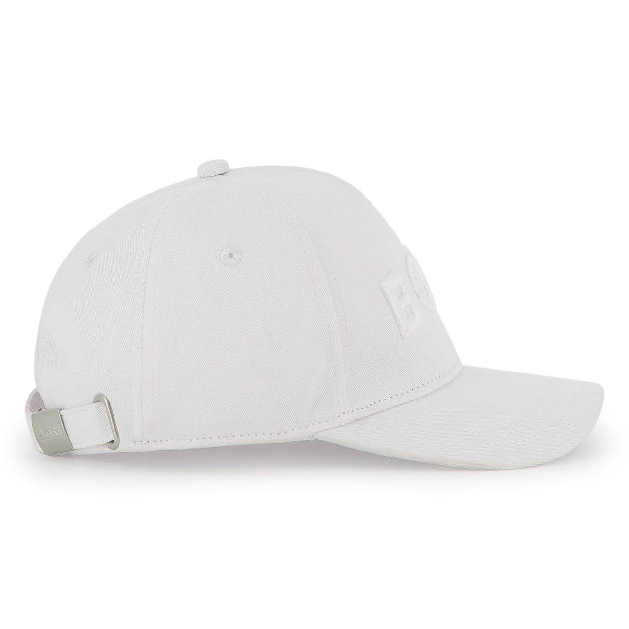 BOSS Gorra blanca para niño y teen logo bordado al tono