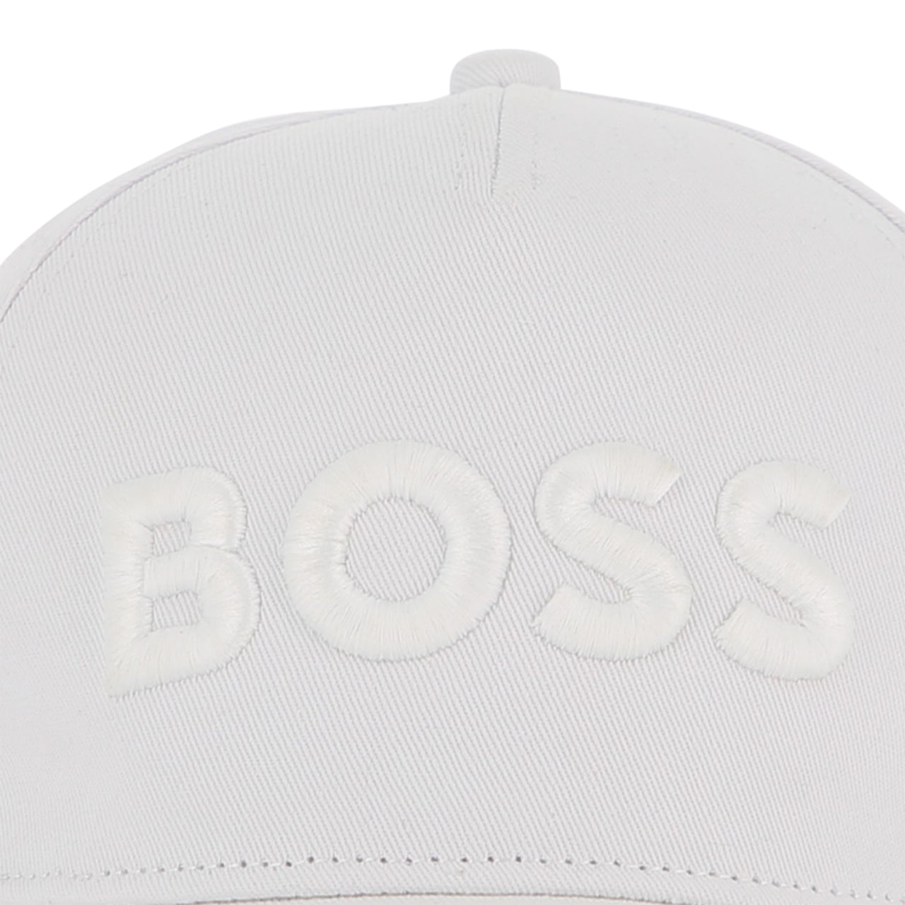 BOSS Gorra blanca para niño y teen logo bordado al tono
