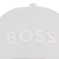 Thumbnail for BOSS Gorra blanca para niño y teen logo bordado al tono