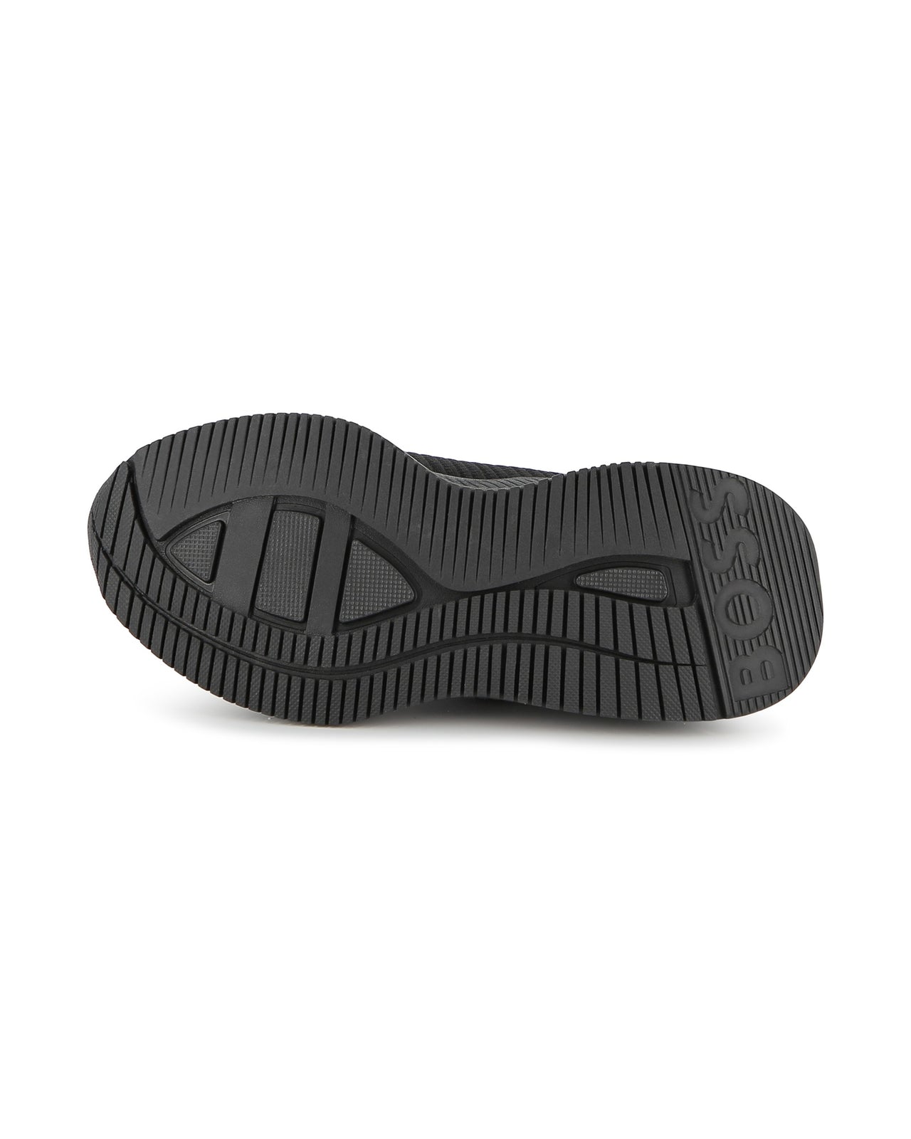 Boss tenis para niño y teen con agujetas negros pequeño logo