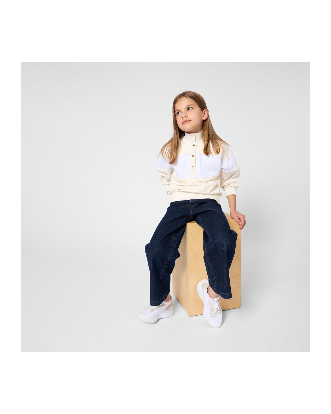 Boss tenis para niño y teen con agujetas blancos pequeño logo