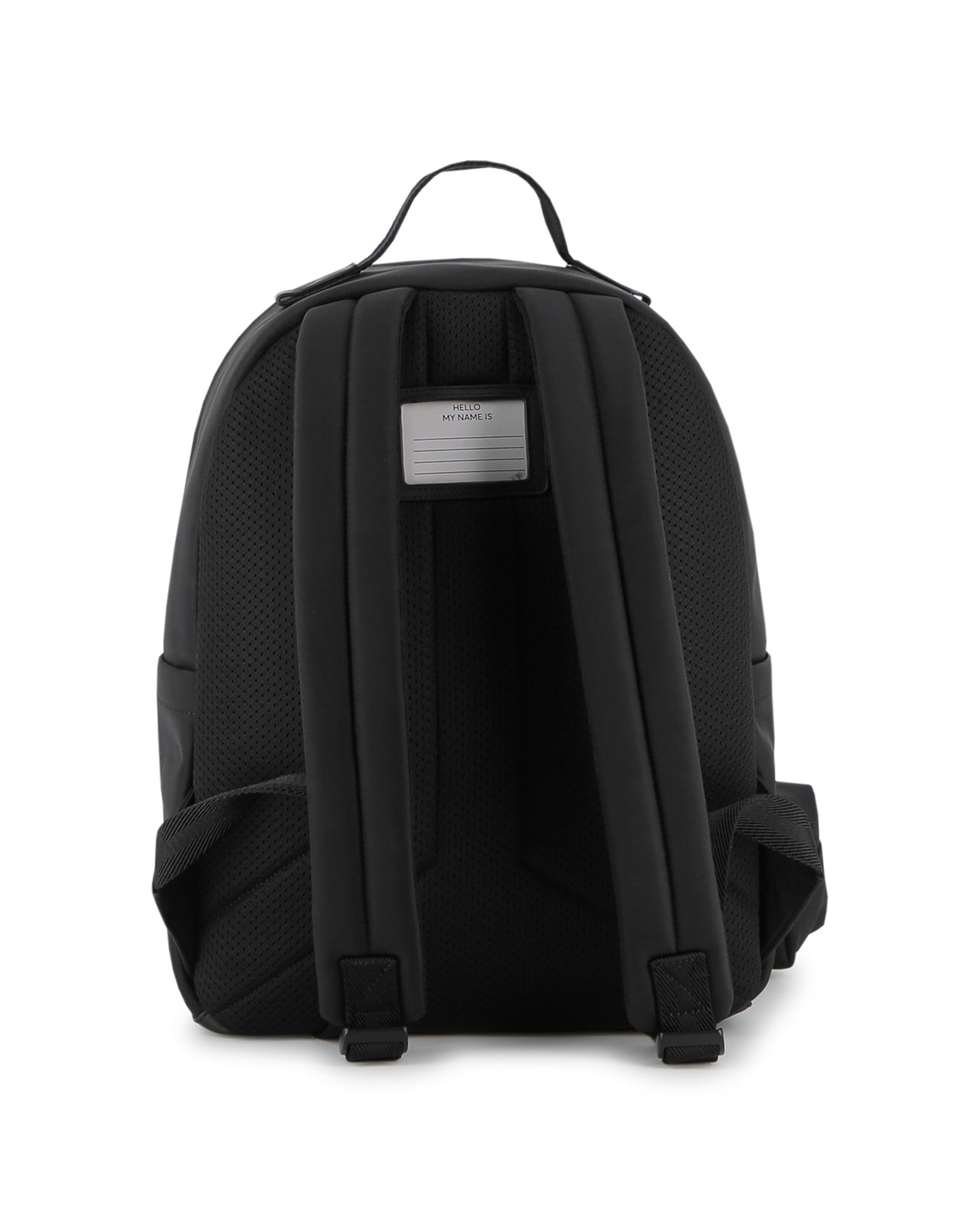 BOSS Backpack para niño y teen con bolsa tipo negra logo al frente