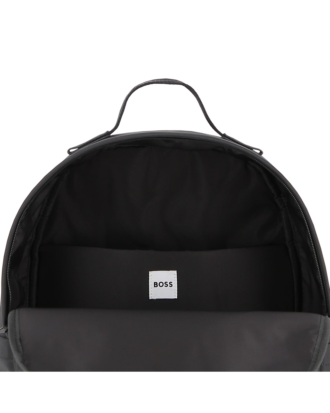 BOSS Backpack para niño y teen con bolsa tipo negra logo al frente