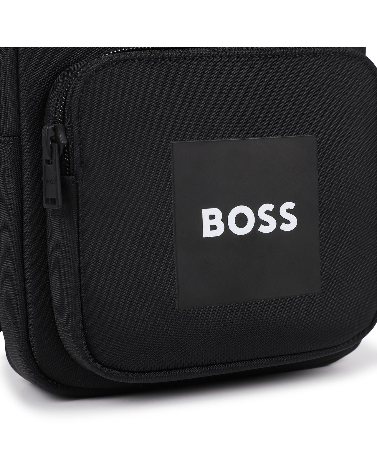 Boss cross body o porta celular para niño y teen color negro cuadrada