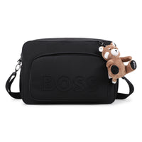 Thumbnail for BOSS Pañalera con accesorios, ajustable, color negro con llavero peluche osito
