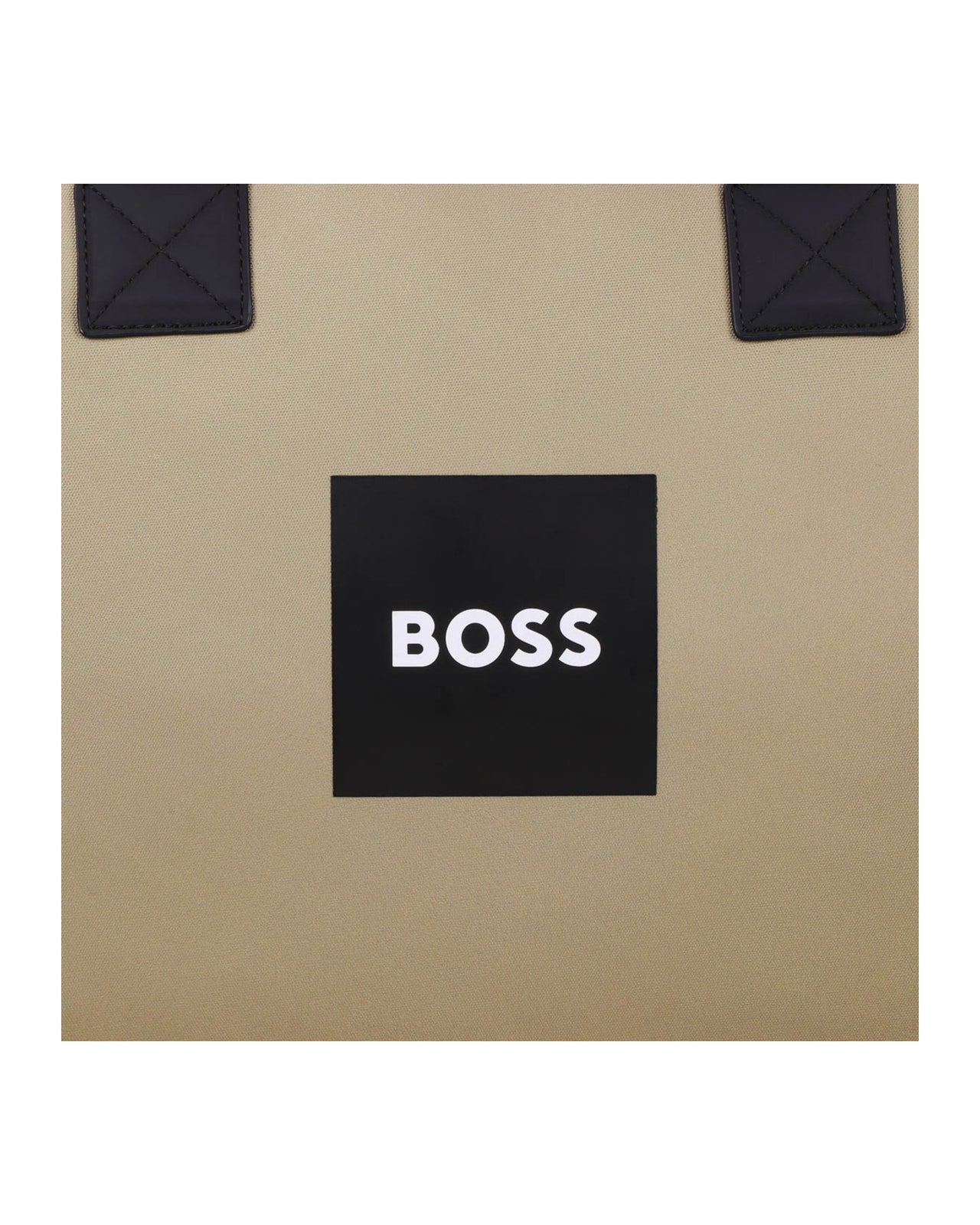 BOSS Pañalera con accesorios, ajustable, color beige detalles en negro