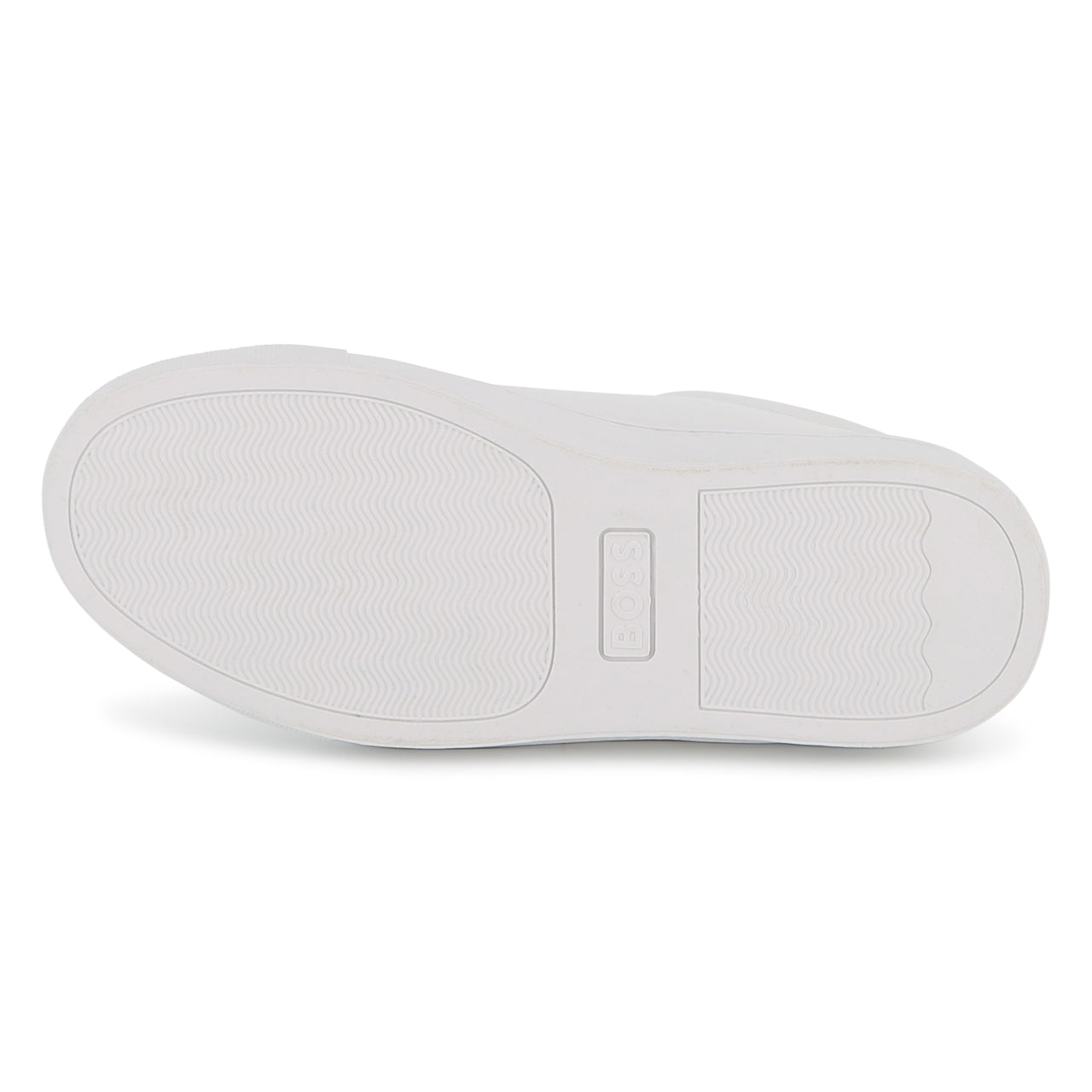 Boss tenis para niño y teen con agujetas blancos pequeño logo en negro realzado