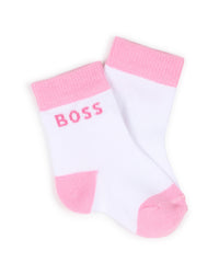 Thumbnail for BOSS Set de 3 paraes de calcetines para bebe niña entonos blanco y rosa