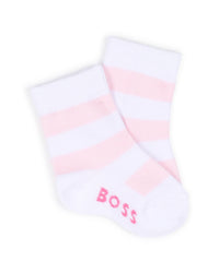 Thumbnail for BOSS Set de 3 paraes de calcetines para bebe niña entonos blanco y rosa