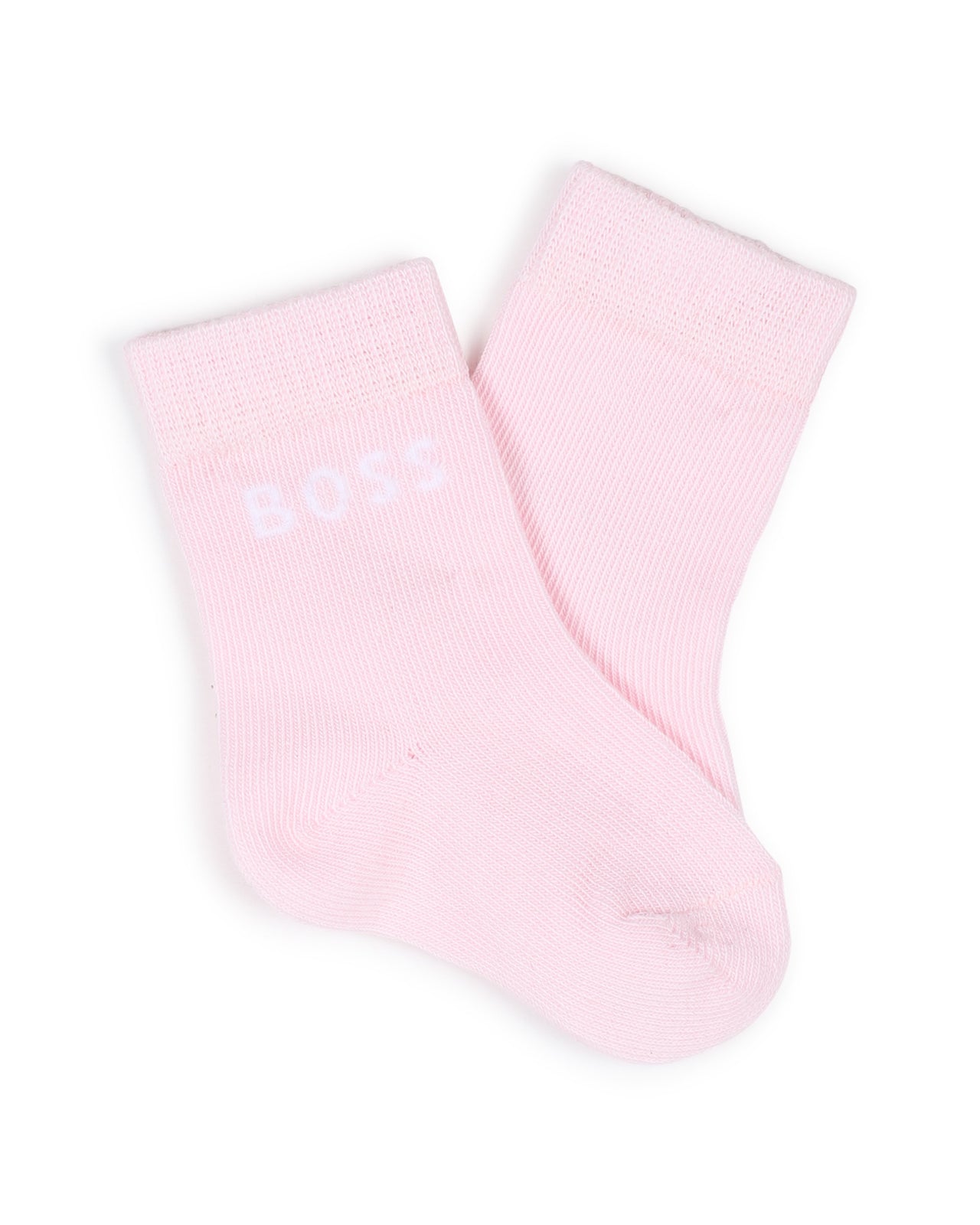 BOSS Set de 3 paraes de calcetines para bebe niña entonos blanco y rosa