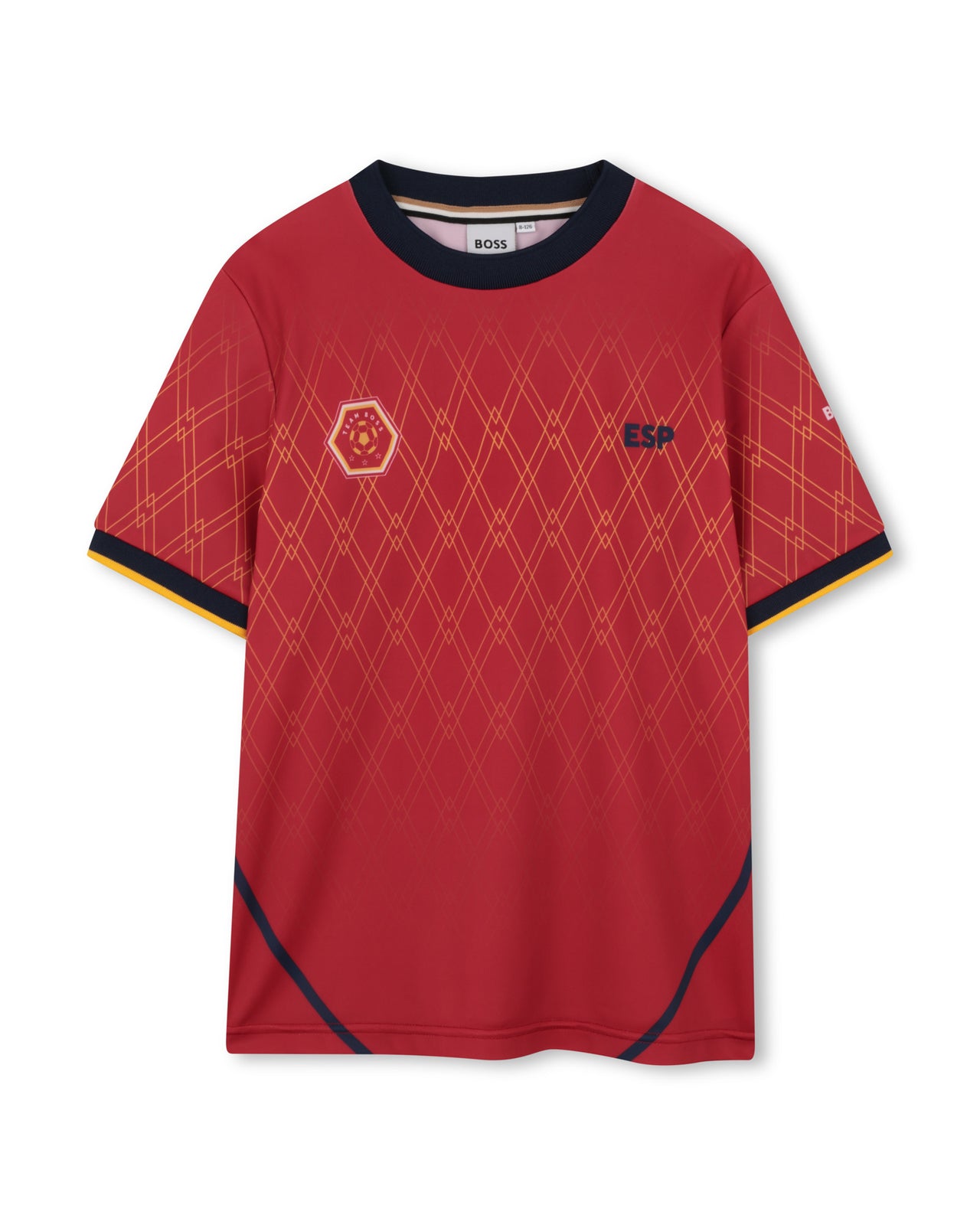 BOSS Playera para niño y teen, Color rojo, mundial SPAIN
