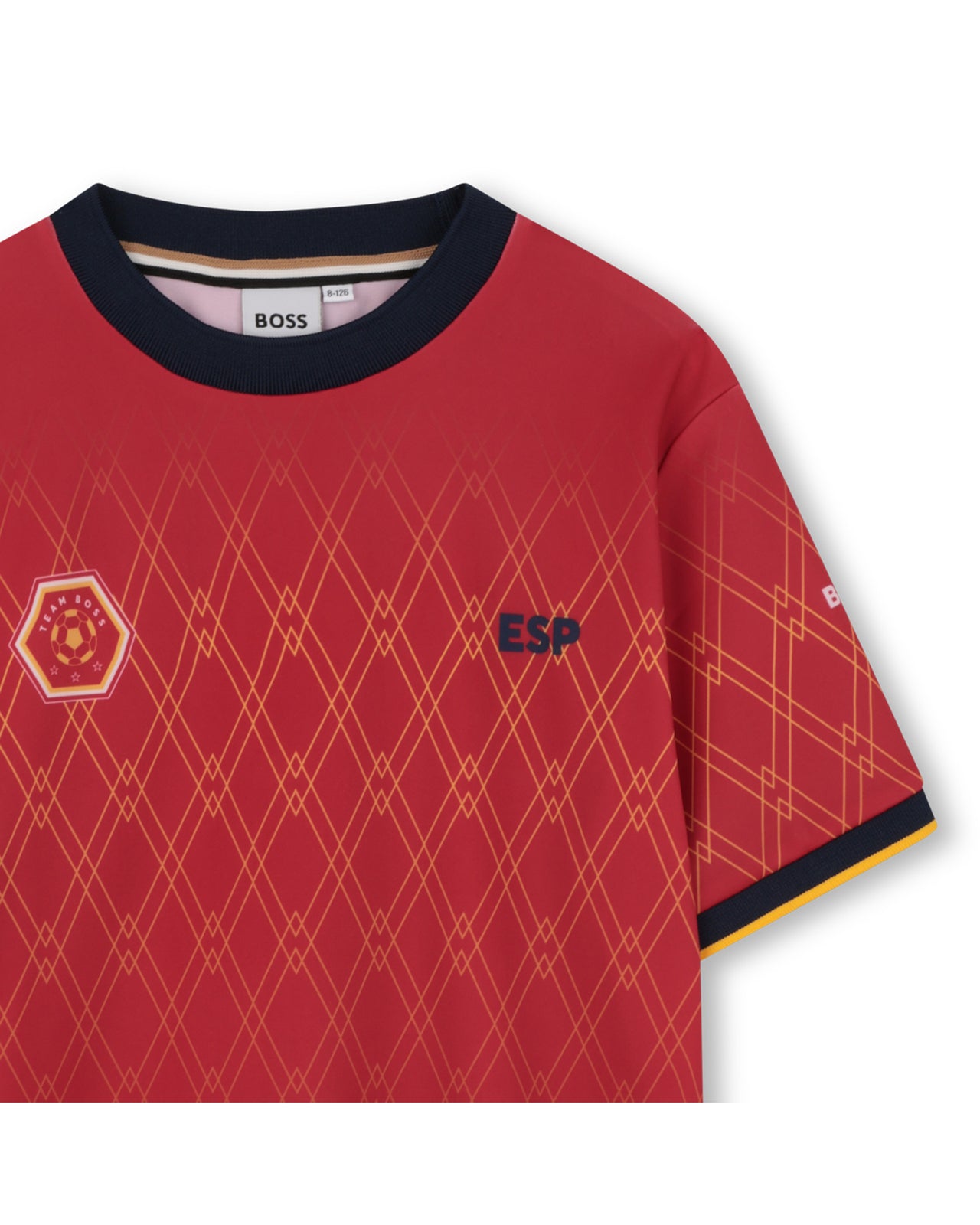BOSS Playera para niño y teen, Color rojo, mundial SPAIN