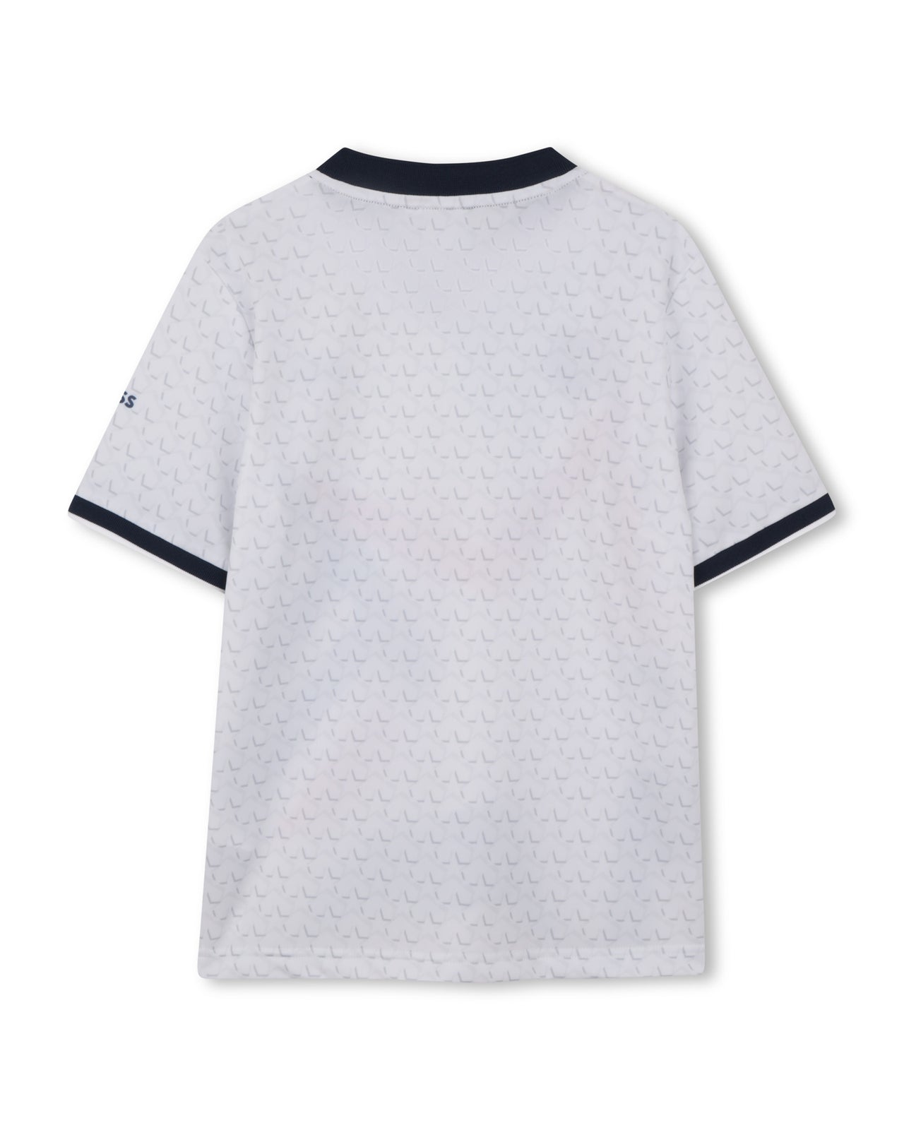 BOSS Playera para niño y teen, Color blanco, Cuello V mundial USA
