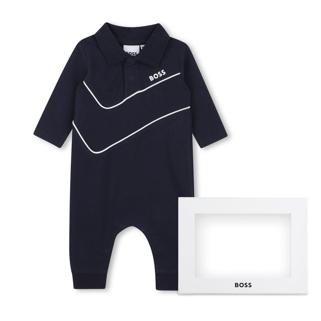 BOSS Mameluco para bebe marino 100% COTON