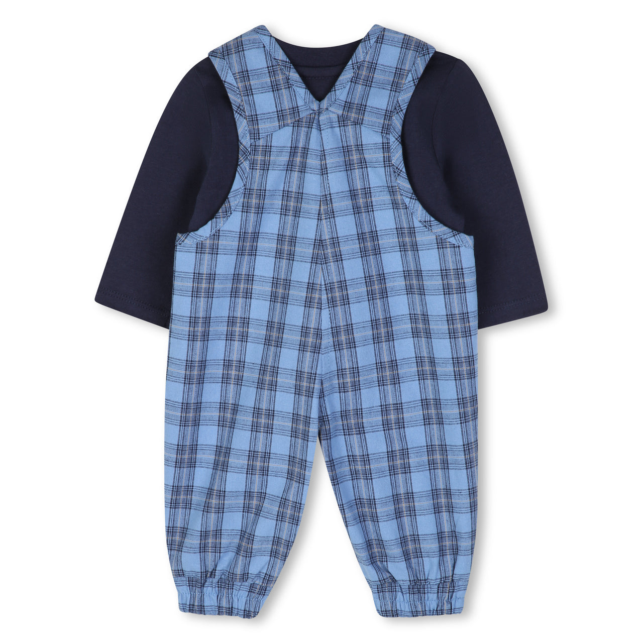 BOSS Overall para bebe con playera azul marino