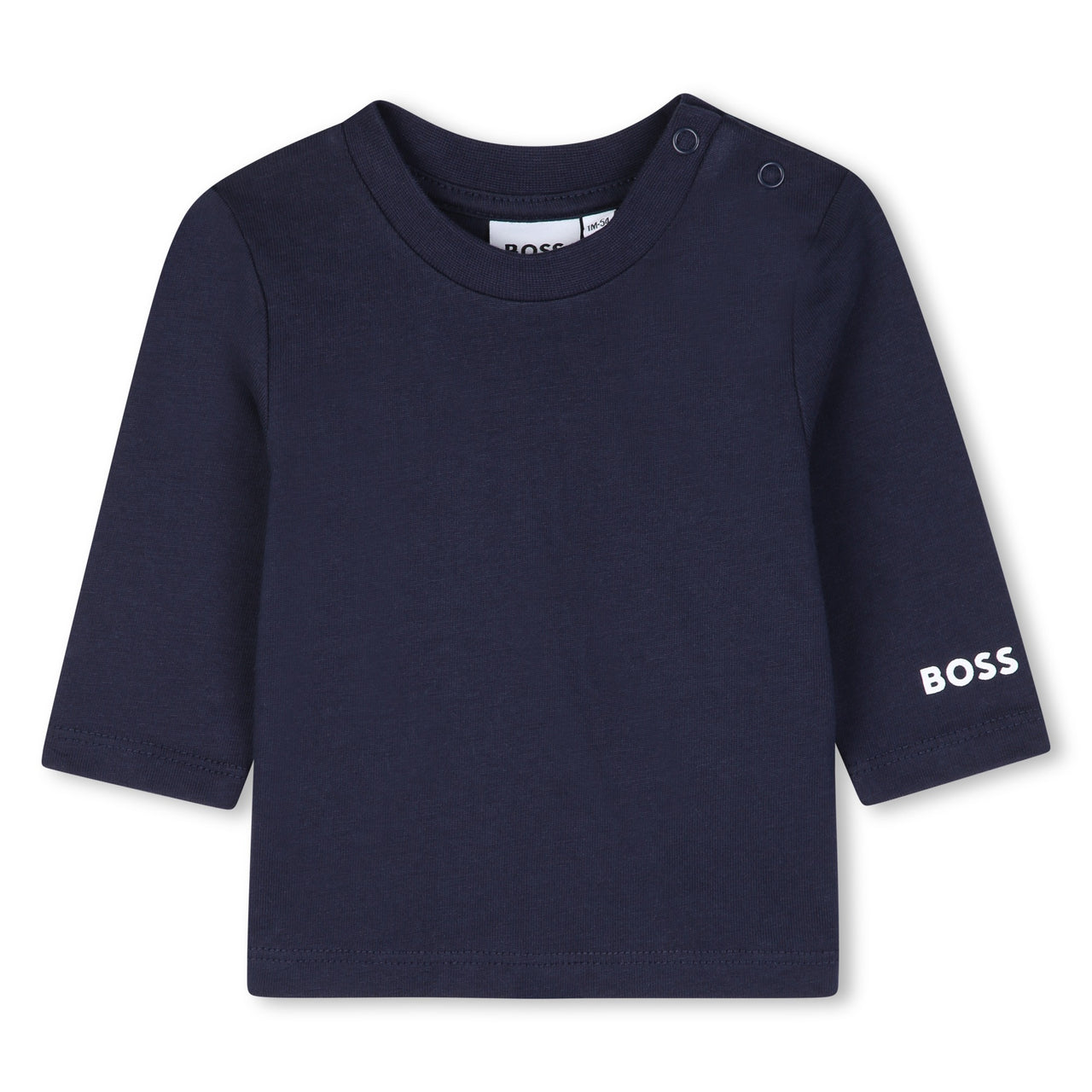 BOSS Overall para bebe con playera azul marino