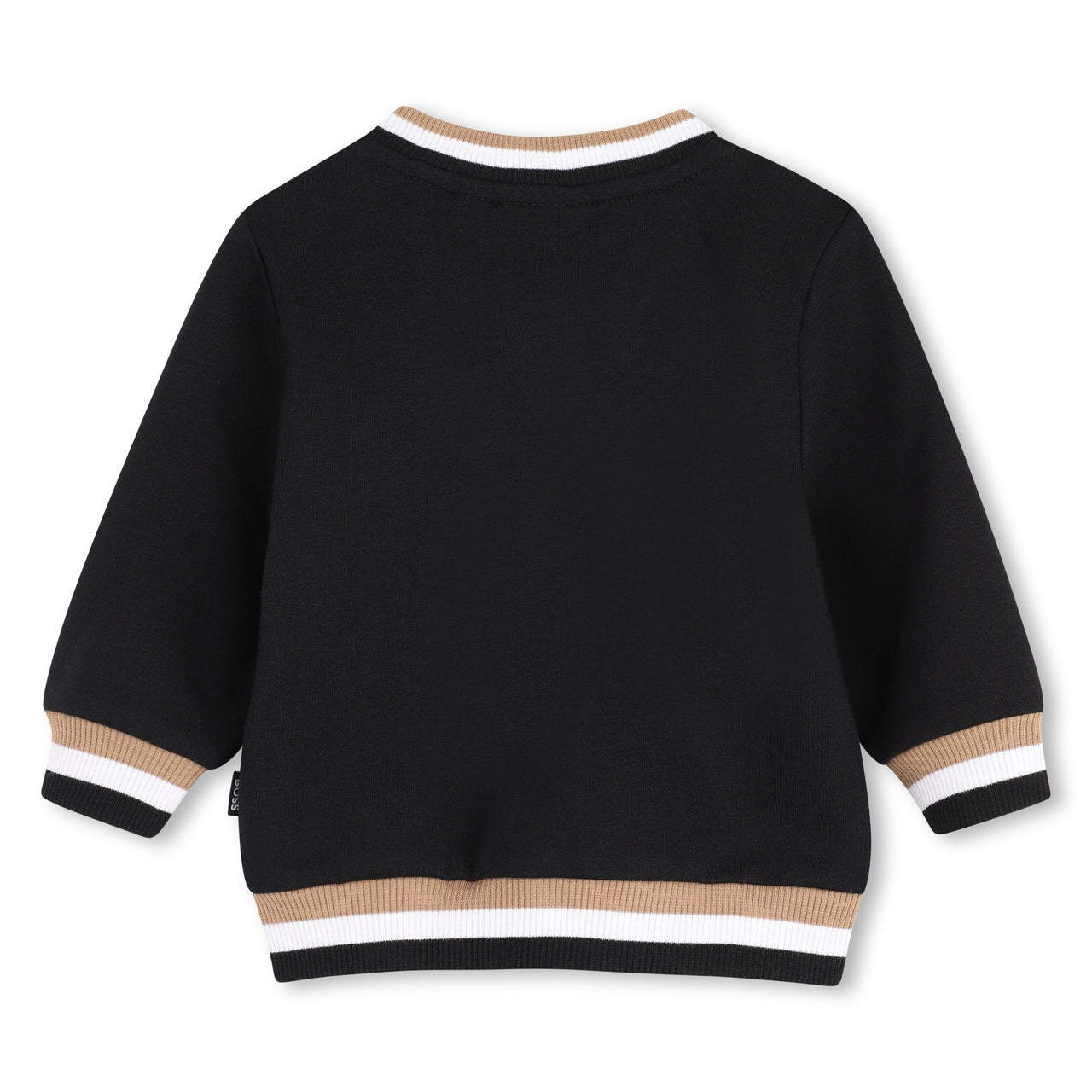 BOSS Set de pants con playera para bebe negro tribanda