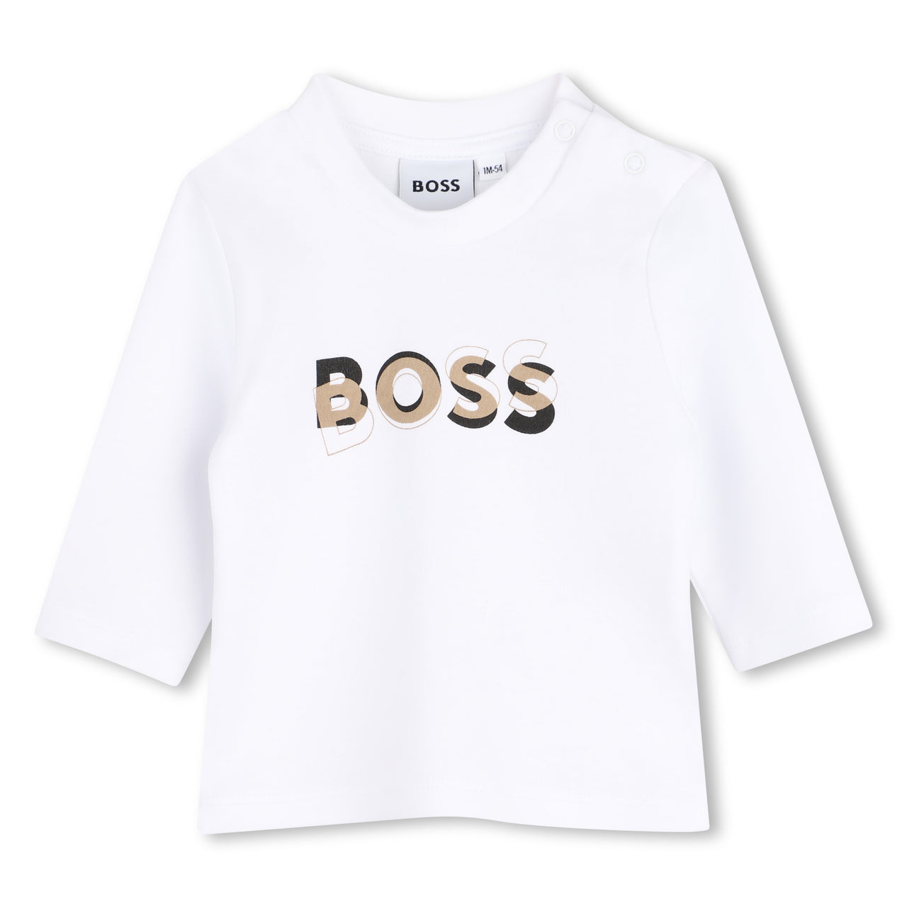 BOSS Set de pants con playera para bebe negro tribanda