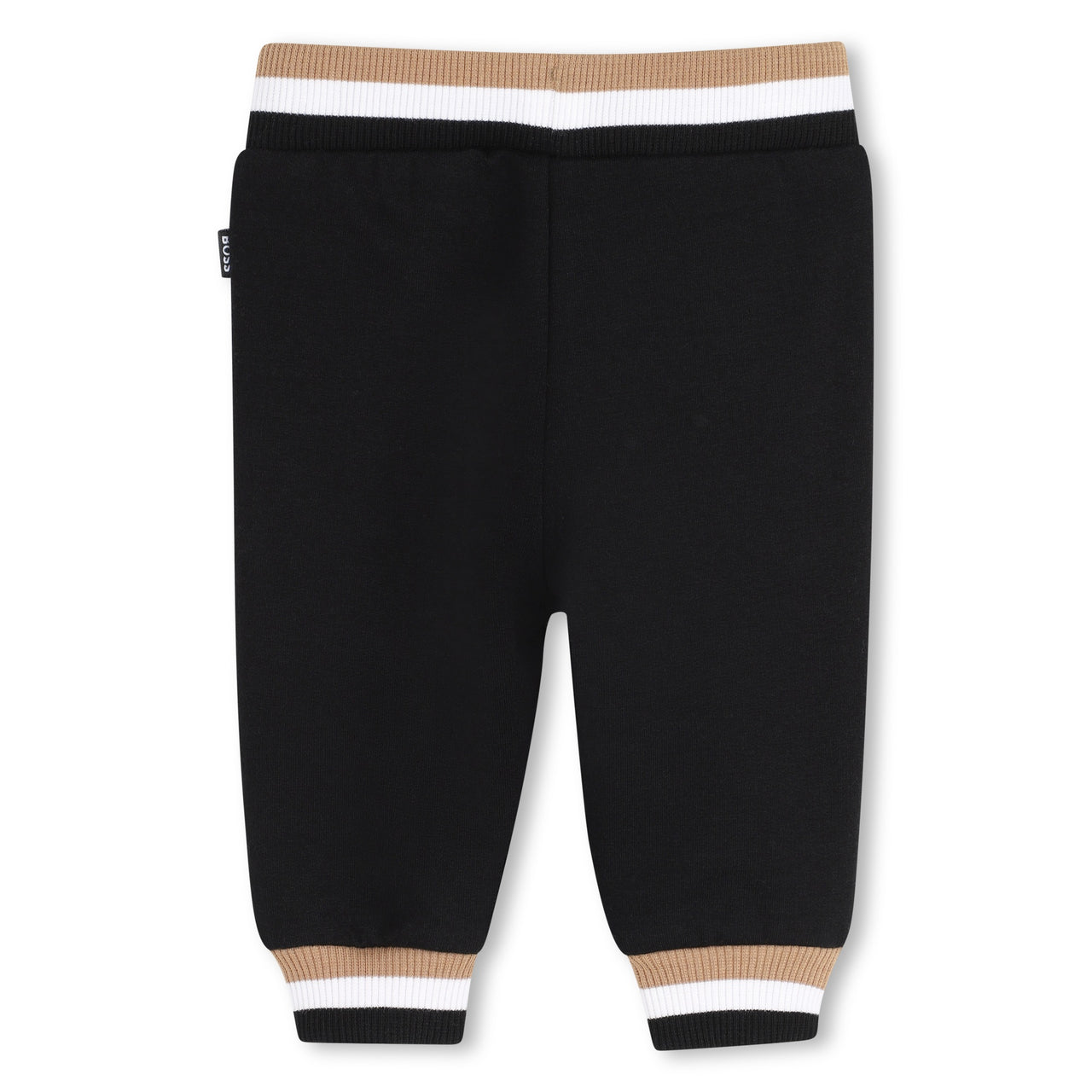 BOSS Set de pants con playera para bebe negro tribanda
