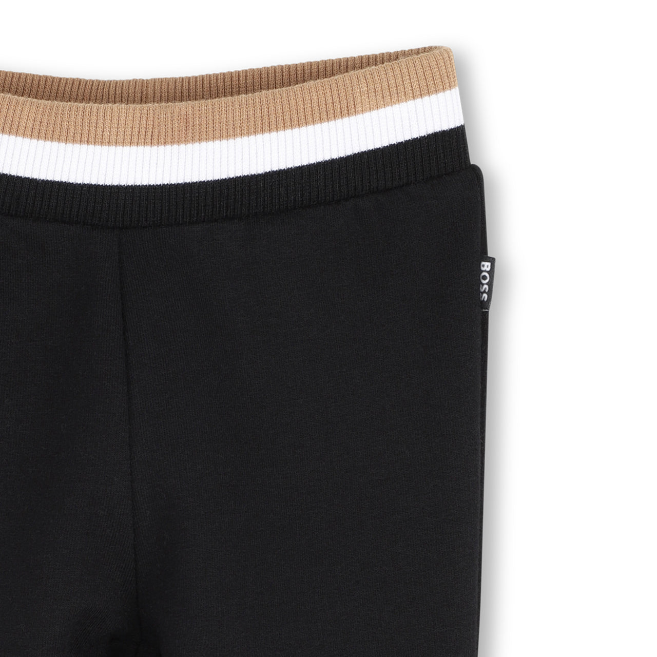 BOSS Set de pants con playera para bebe negro tribanda